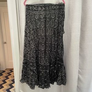 Sequin maxi skirt